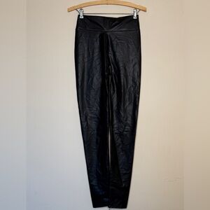 Black Faux Leather Leggings S/M